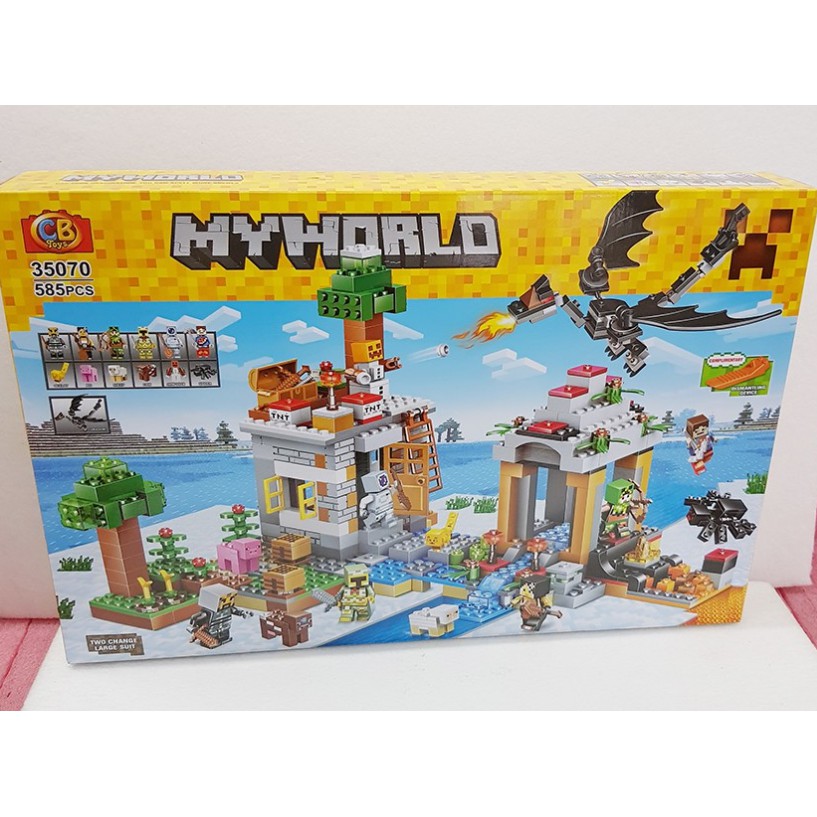 LeGo Minecraft My World - Cuộc Chiến Chống Lại Rồng Đen Gồm 58xPCS.