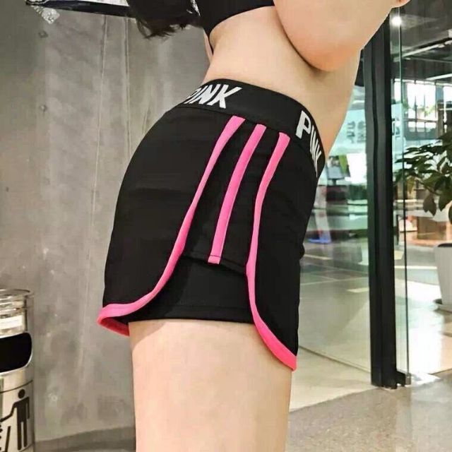 Quần Pink tập gym 2 lớp
