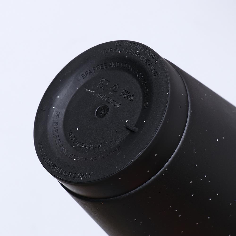 1 Bình Nước Nhựa Lấp Lánh Có Ống Hút Tái Sử Dụng Được