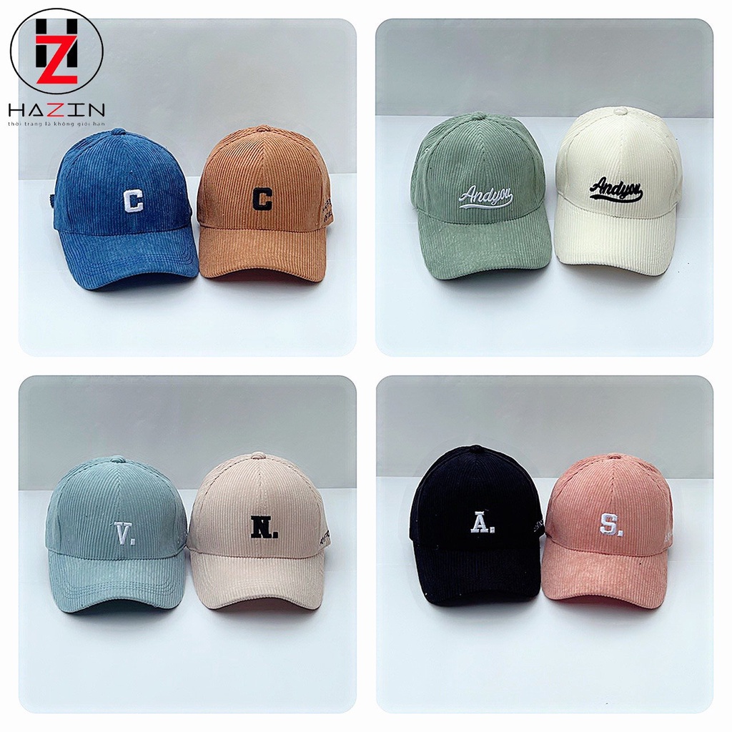 Mũ lưỡi trai Hazin nón kết ulzzang unisex phù hợp cho nam và nữ nhiều màu trẻ trung