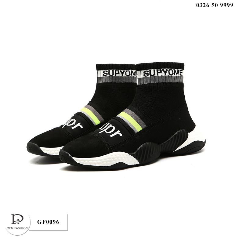 Giày nam sneaker kiểu dáng cổ cao thời trang hàn quốc chất liệu vải dệt GF0096 | BigBuy360 - bigbuy360.vn