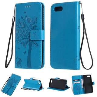 Bao nắp gập chất giả da dập hình nhiều mẫu mã cho điện thoại OPPO A1K/Realme C2