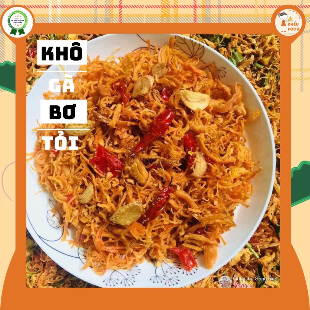 Khô gà bơ tỏi loại ngon hủ 300g - Khều Food | BigBuy360 - bigbuy360.vn