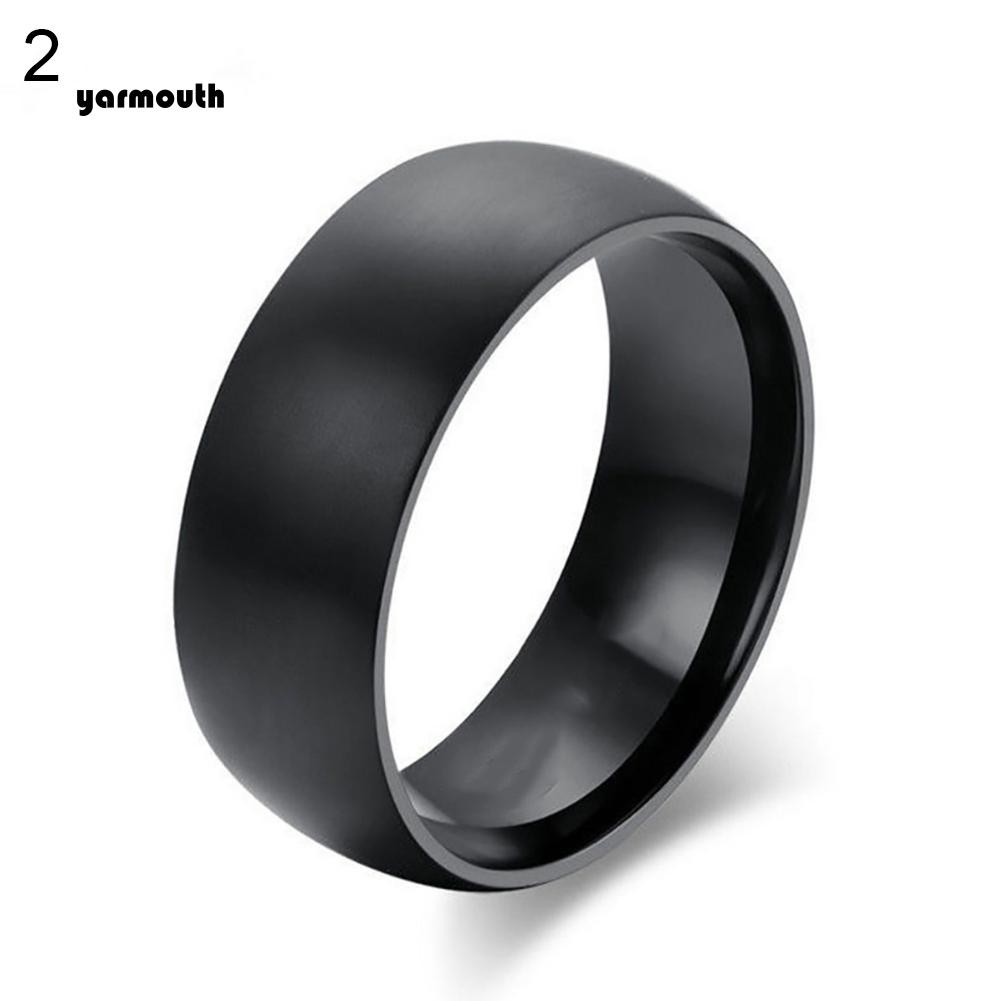 Nhẫn Thép Titan Bản Rộng 8mm Cá Tính Cho Nam