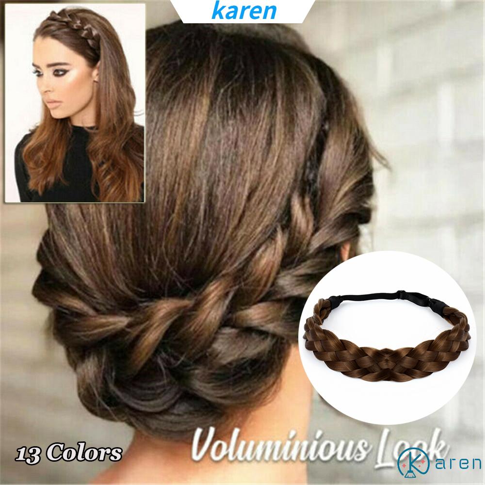 Băng Đô Cài Tóc Kiểu Tóc Bện Co Giãn Thời Trang Cho Nữ