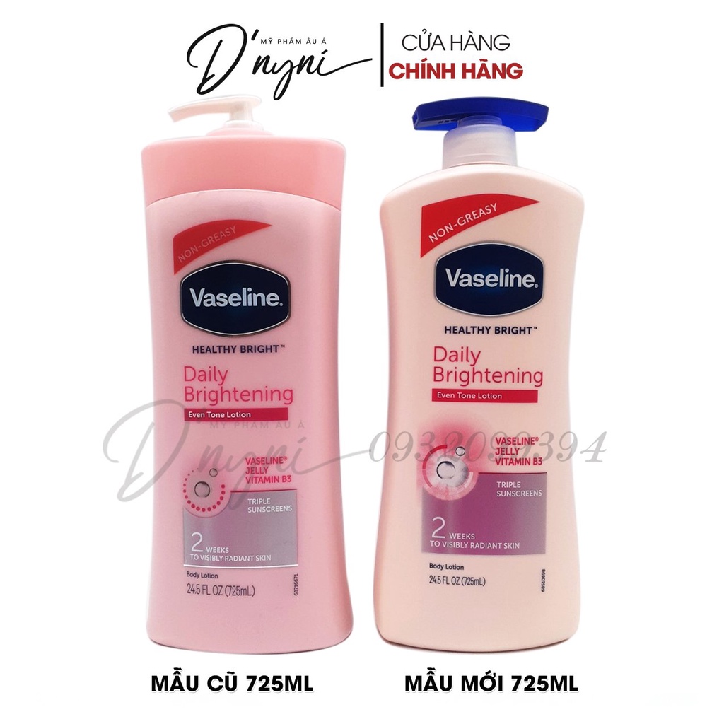 Sữa dưỡng thể Vaseline Healthy White UV Lightening 725ml