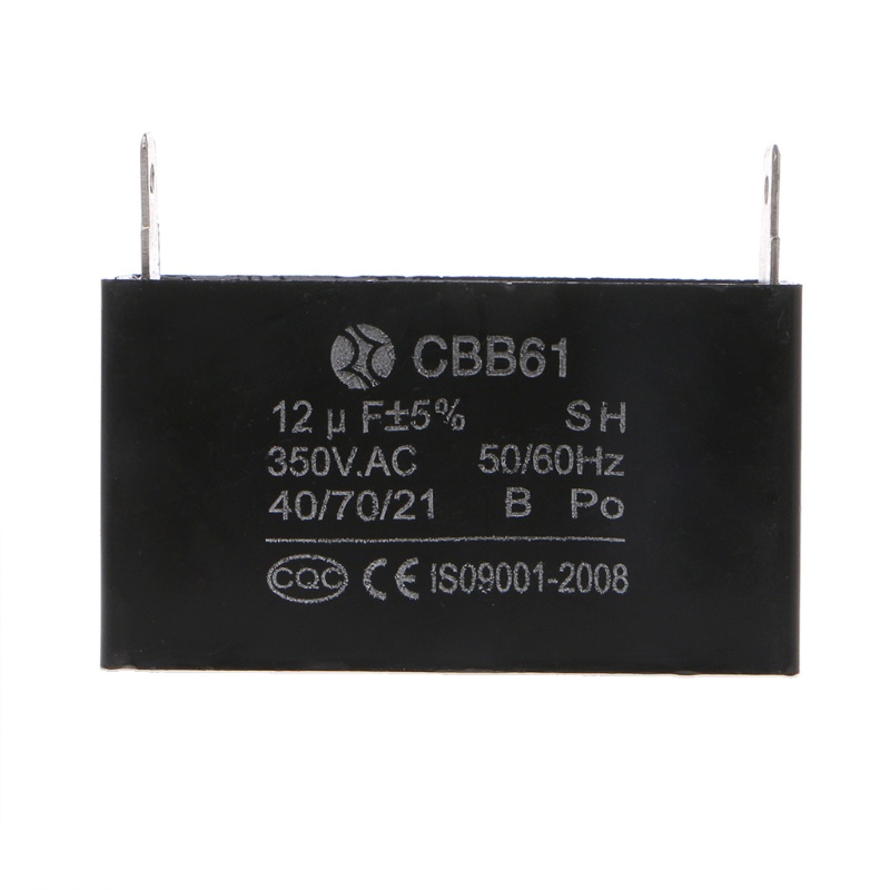 Tụ Điện 12uF 12uF 50/60Hz 350VAC Màu Đen Chuyên Dụng Cho Máy Phát Điện
