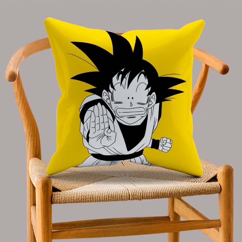 Vỏ Gối Đơn In Hình Goku Dragon Ball Chất Liệu Polyester