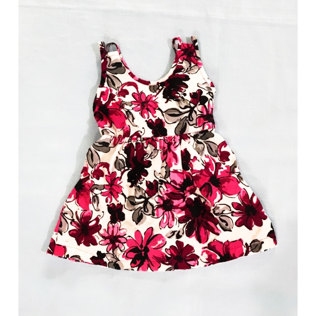 Đầm thô hoa thắt nơ lưng siêu xinh hàng handmade cao cấp cho bé gái