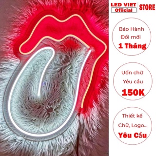 Đèn led neon sign đèn neon trang trí mẫu môi, lip