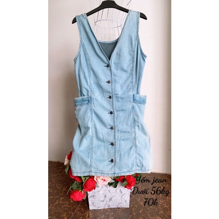 Đầm yếm jean