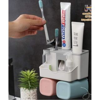 Bộ dụng cụ nhả kem đánh răng kèm 2 cốc