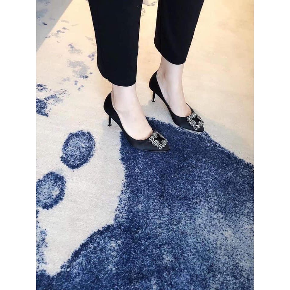 Giày cao gót Manolo 8cm hàng Quảng Châu fullbox túi giấy