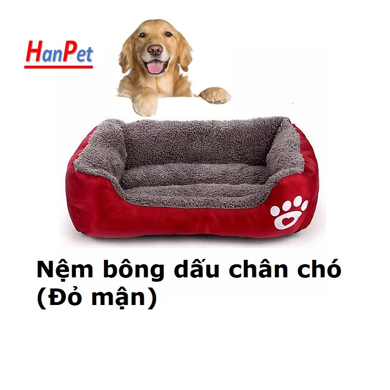 Nệm giường chó mèo (3 size) Loại hình chữ nhật có thành cao