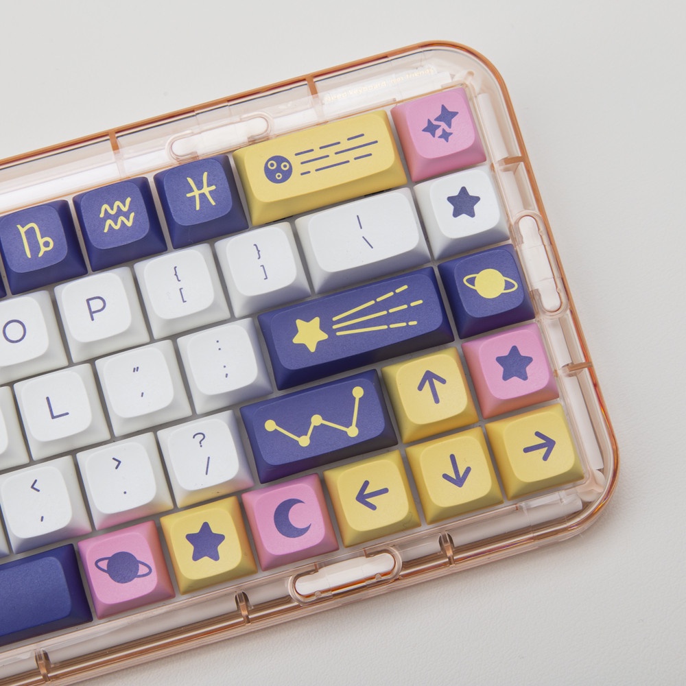132 Phím Astrology Keycaps XDA Profile Constellation Space PBT Dye Sub Bàn phím cơ  Keycap