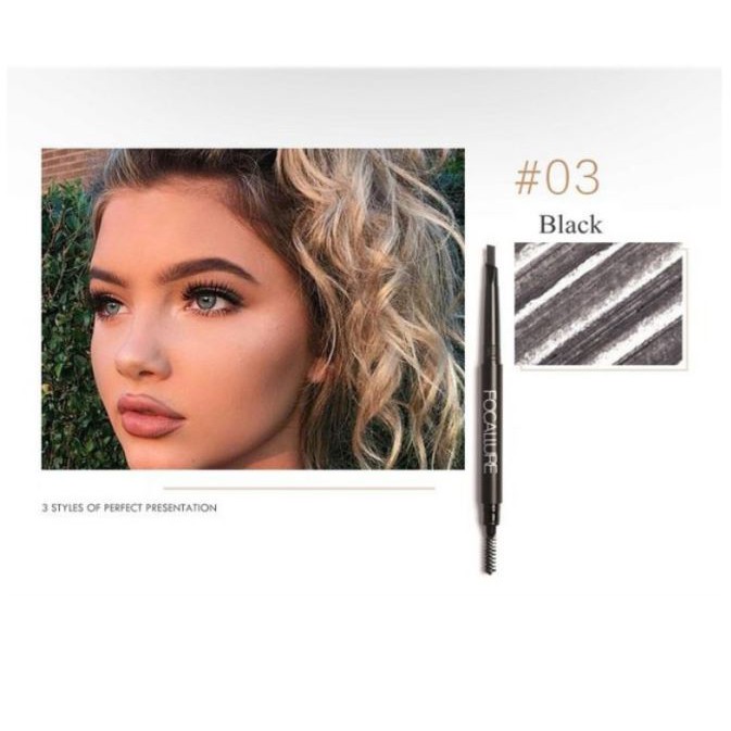 (hàng Mới Về) Bút Kẻ Lông Mày 2 Đầu 3 Màu Tùy Chọn Fa18 Focallure | BigBuy360 - bigbuy360.vn