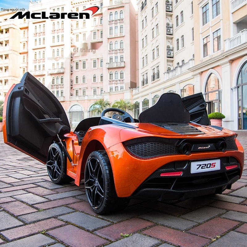 A❍™Xe ô tô điện bốn bánh trẻ em McLaren ô tô đồ chơi cỡ lớn ô tô điều khiển từ xa có thể ngồi xe thể thao trẻ em