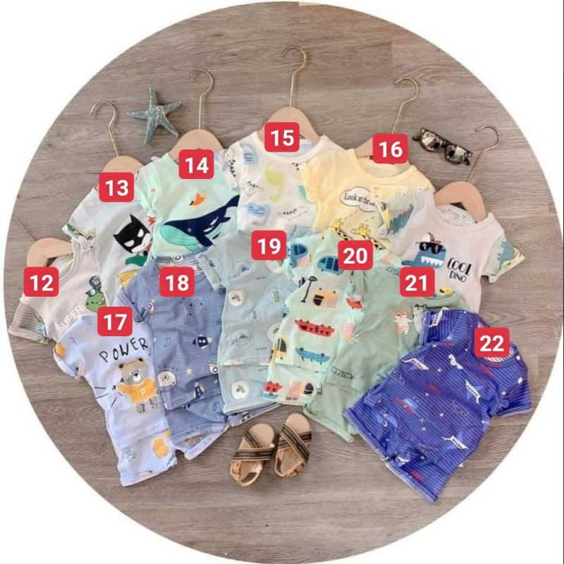 [Xả kho] (btbg 17-25kg) Bộ cotton sợi tre siêu đẹp, siêu mát cho bé gái - bé trai- Hàng QCCC