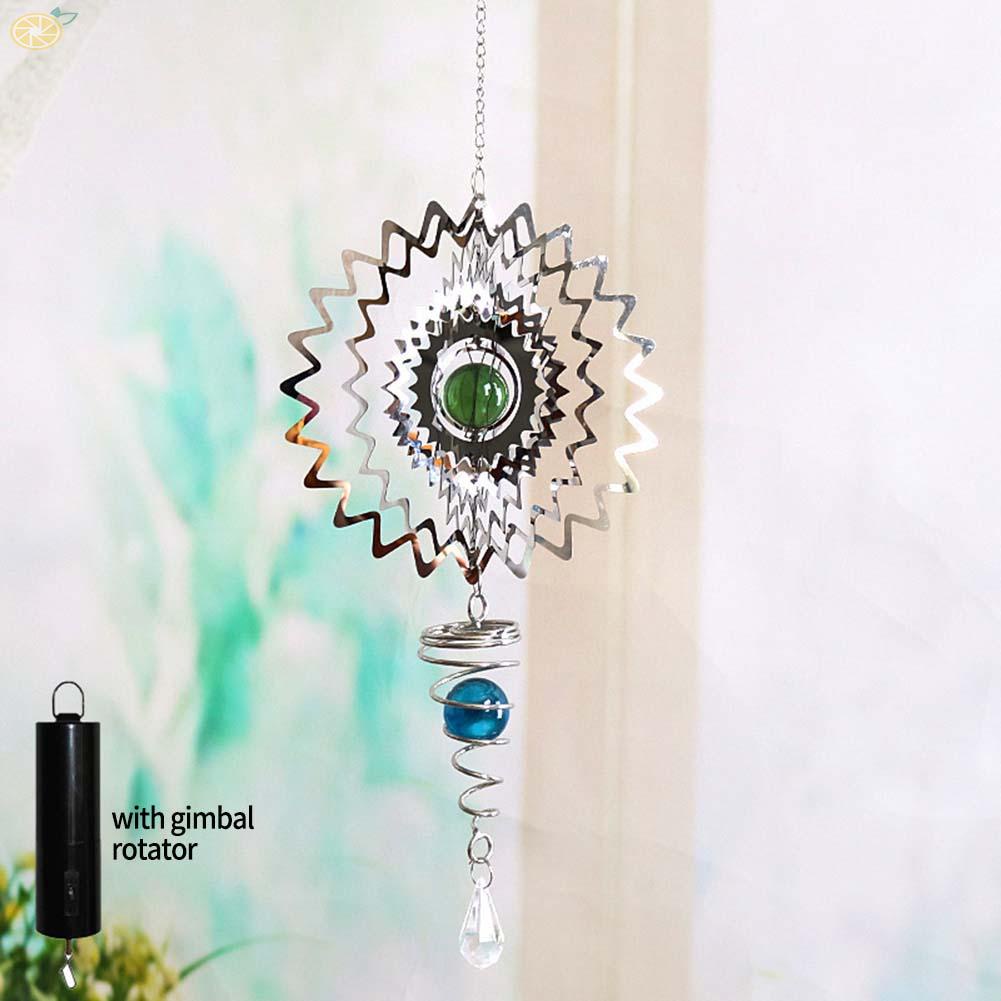【VARSTR】3d Wind Chimes Spinner Kinetic Metal Tree Of Life Outdoor Garden Hanging Decor