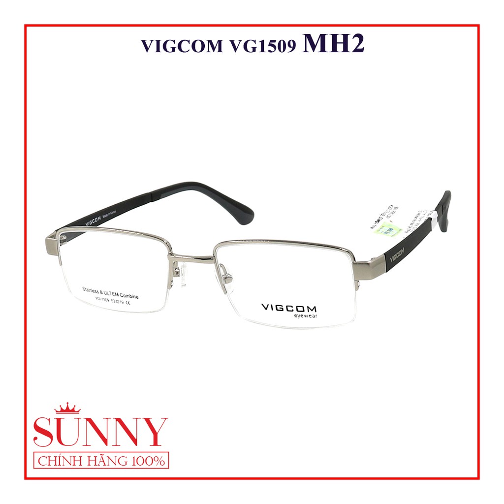 Gọng kính nam nữ Vigcom VG1509 nhiều màu chính hãng Korea - - kèm tem chống hàng giả do bộ công an cấp
