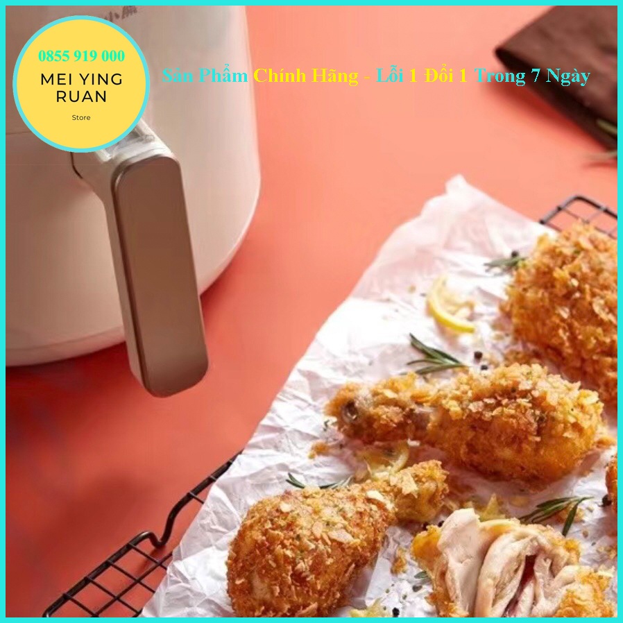 Nồi chiên không dầu mini công suất 1300W BEAR QZG-A13R1 3.2L màu trắng mặt kính cảm ứng , bảo hành 12 tháng