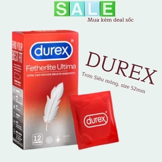 Bao cao su Durex Fetherlite Ultima / bao cao su siêu mỏng kéo dài - bcs hộp 12 cái