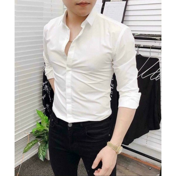 Áo Sơ Mi NAM GIÁU CÚC GẤP HỘP CAO CẤP
