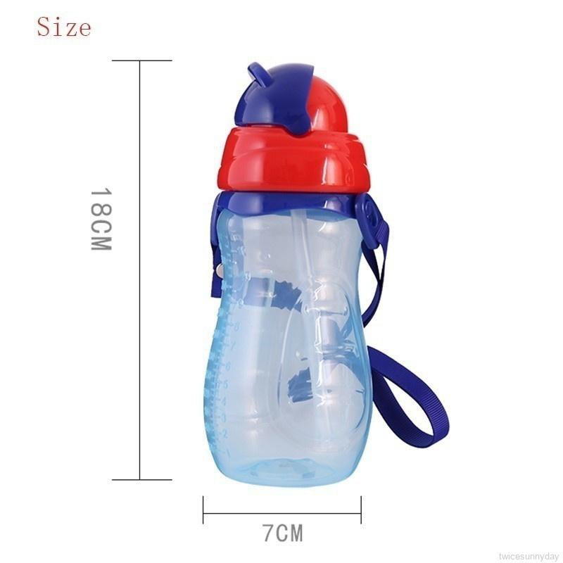 Bình Nước Có Ống Hút Họa Tiết Hoạt Hình Dễ Thương Cho Bé