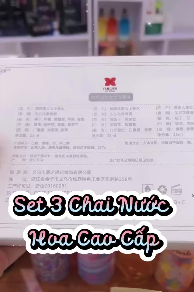 👑[ Mẫu To ] Set 3 Chai Nước Hoa Nữ Cao Cấp Flower Of Story Perfume Fragrances | BigBuy360 - bigbuy360.vn