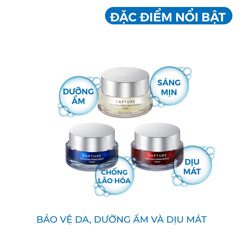 Kem dưỡng trắng da - Kem dưỡng ẩm AHC Capture Solution Max Cream Hàn Quốc 50ml [ Cam Kết Chính Hãng]