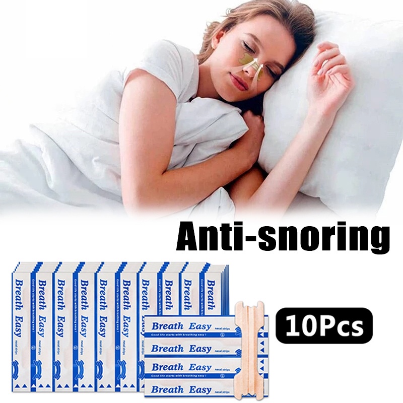 Bộ 10 Miếng Dán Mũi Thoáng Khí Mềm Mại Chống Ngáy Dùng Một Lần Chăm Sóc Sức Khỏe