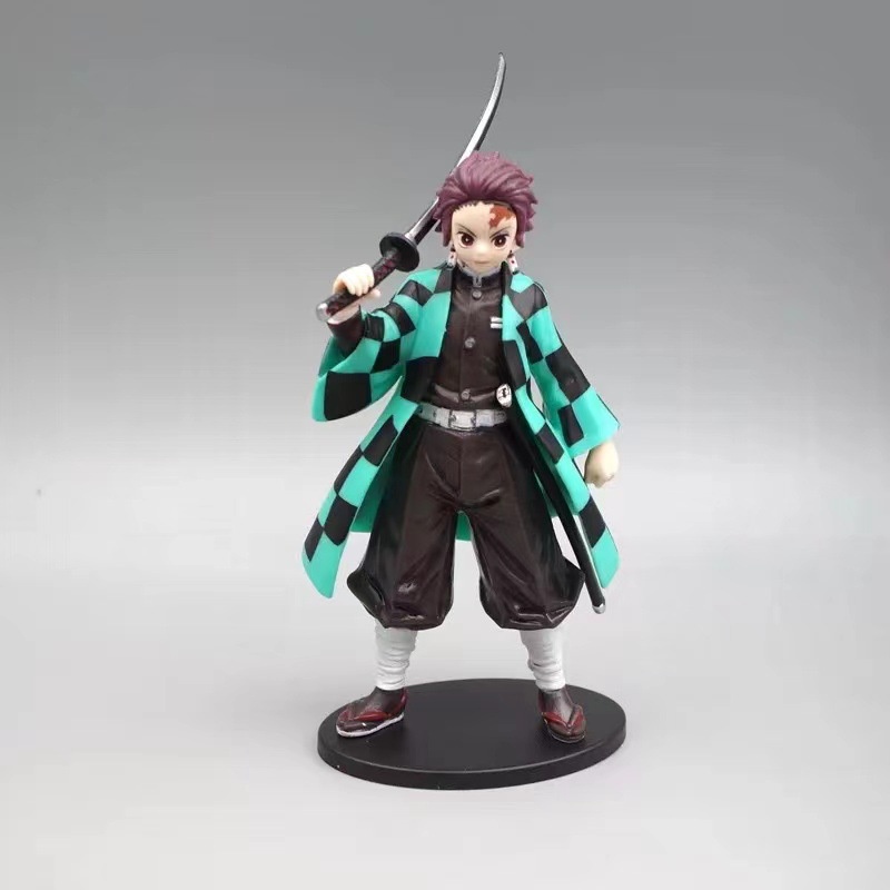 Mô hình nhân vật Tanjirou, Nezuko , Zenitsu  kimetsu no yaiba thanh gươm diệt quỷ  14cm