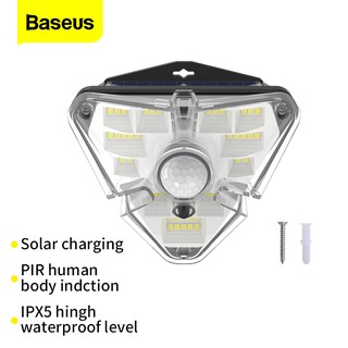 Đèn LED Baseus Cảm Biến Chuyển Động PIR Sử Dụng Năng Lượng Mặt Trời Chống Thấm Nước