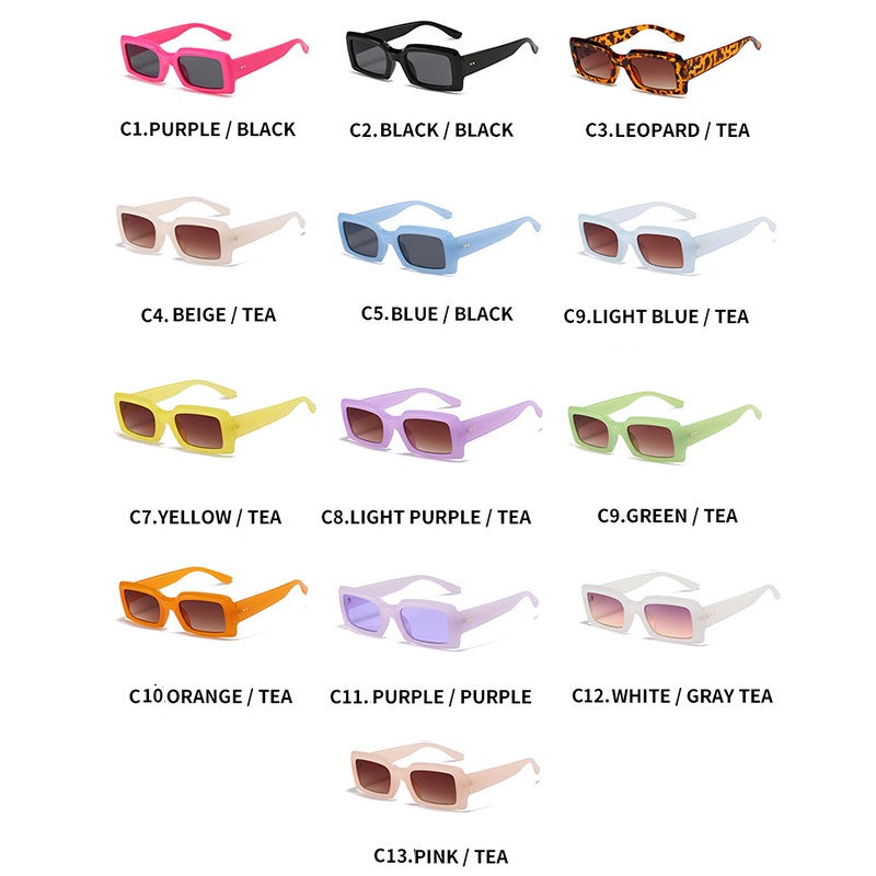 (JIUERBA) Kính Râm Chống Nắng Mùa Hè Màu Kẹo Tươi Mới Phong Cách Hàn Quốc