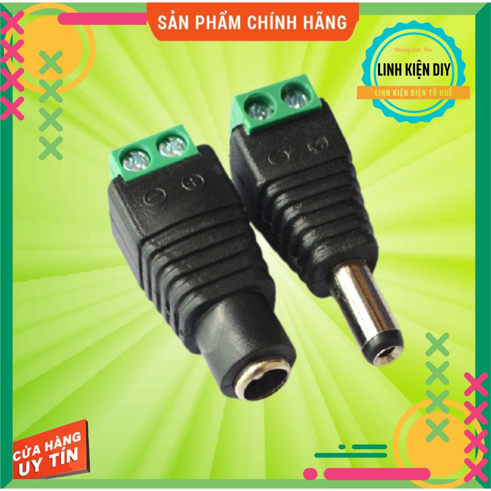 Jack cắm DC 2.1mm x 5.5mm Jack DC Domino Đầu cắm và lổ cắm nguồn DC