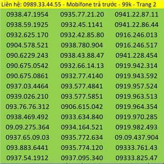Sim Mobifone giá rẻ 99k
