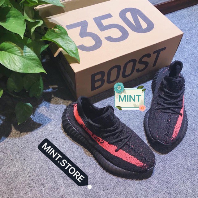 GIẢM giá sập sàn GIÀY THỂ THAO (Video cận cảnh) Giày Sneaker Yeezy 350 V2 Black Red FREESHIP . . . 👟 ! * ) .