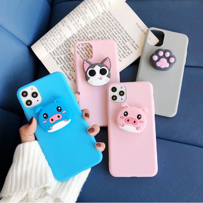 Bộ 2 Giá Đỡ Điện Thoại Hình Nhân Vật Hoạt Hình 3d Bằng Pvc | BigBuy360 - bigbuy360.vn