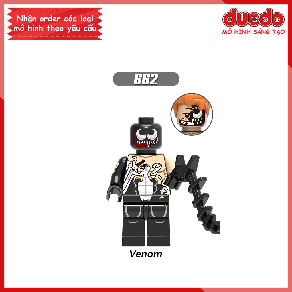 Minifigures Cranage, Domino, Spiderman, Venom, Deadpool, Cable, Warhead - Đồ chơi Lắp ghép Mini SuperHero XINH X0166