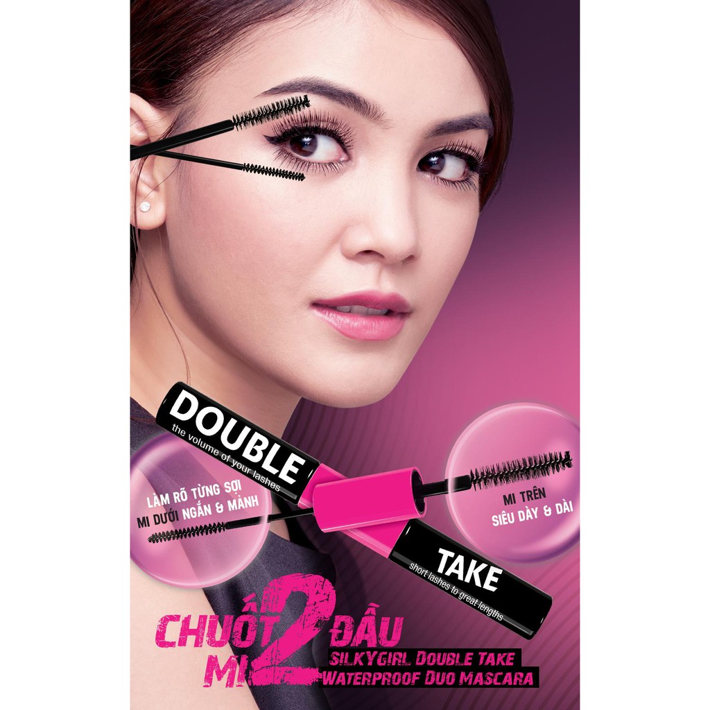 Mascara Chuốt Mi 2 Đầu Silkygirl Double Take Waterproof Duo 10g | BigBuy360 - bigbuy360.vn