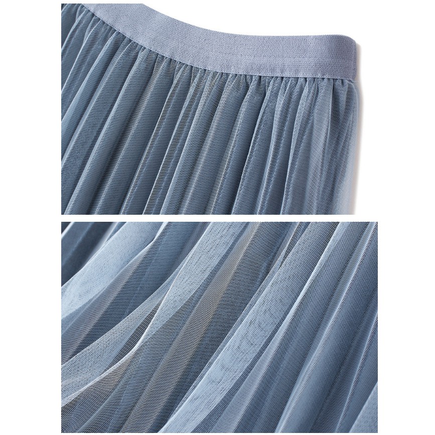 Chân váy 2 lớp phối nhung và lưới xòe gấu dễ thương VAY126 free size