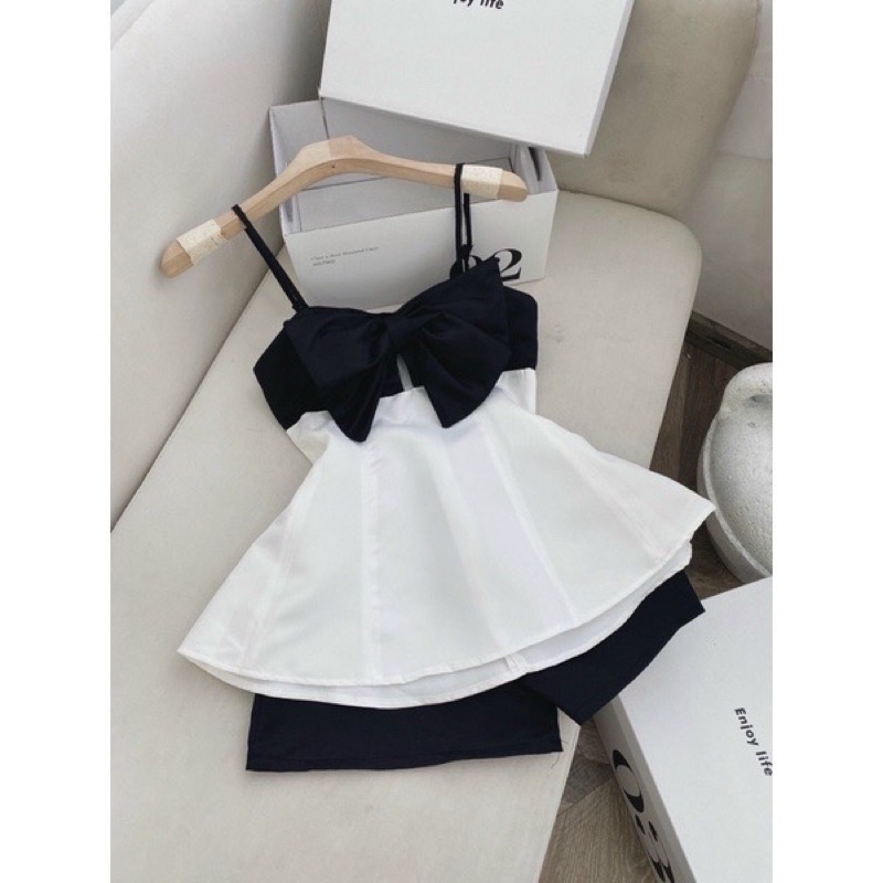 set short áo 2s nơ ngực