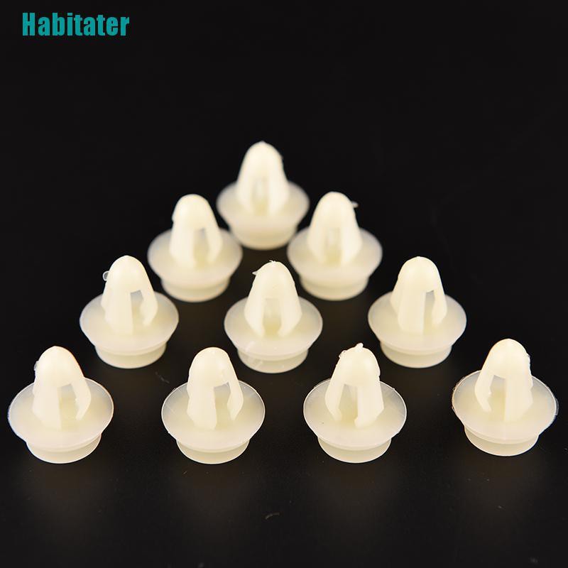 Set 10 Đinh Tán Nhựa 8Mm Màu Be Gắn Cửa Xe Hơi