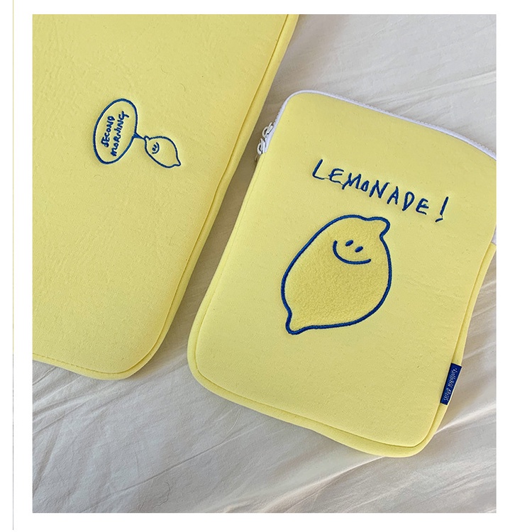 Túi đựng thích hợp cho laptop/máy tính bảng  thêu chữ thời trang Hàn Quốc 10/11/13/15 inch