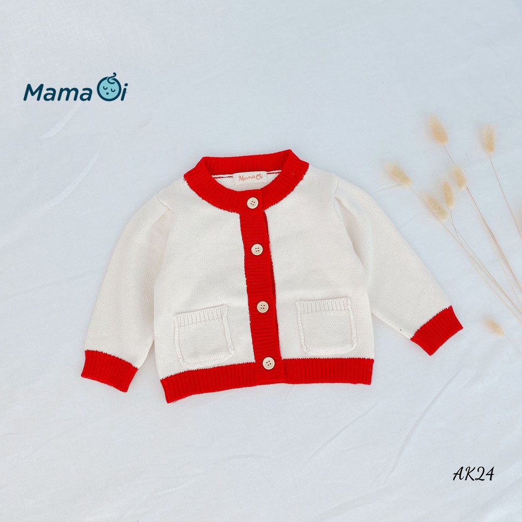 AK24 Áo khoác len mềm mại đáng yêu giữ ấm cho bé từ 3-36 tháng của Mama ơi