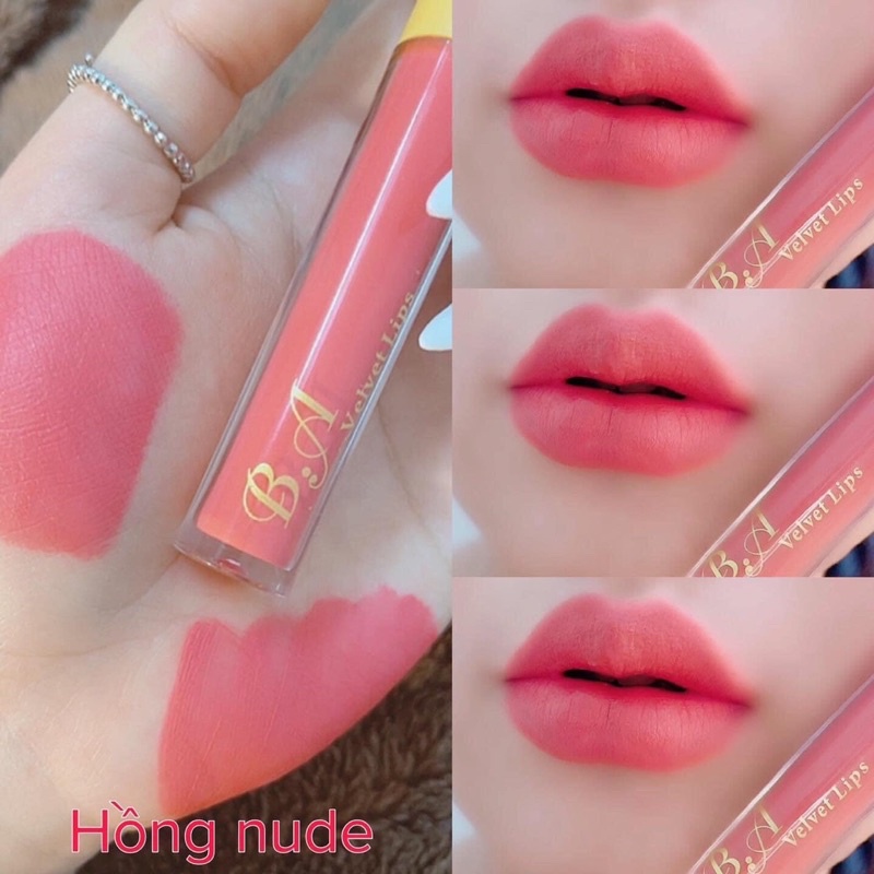 Son kem son lì B.A Velvet lips Màu nâu tây