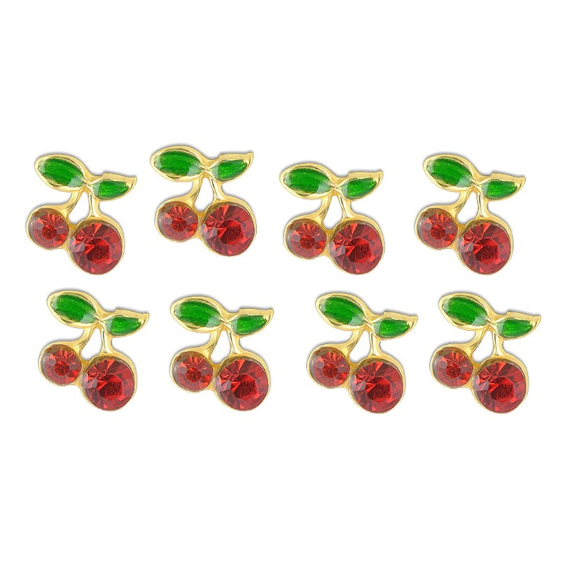 Set 10 Phụ Kiện Trang Trí Móng Tay 3D Hình Quả Cherry Dễ Thương
