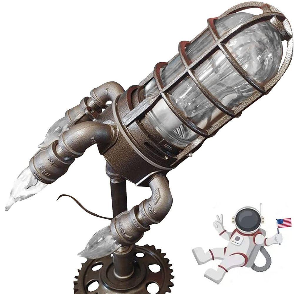 Đèn Bàn Hình Tên Lửa Phong Cách Steampunk Độc Đáo