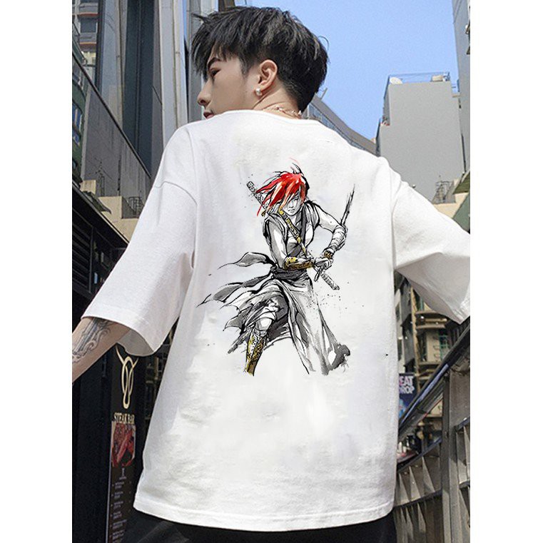 Áo thun unisex độc lạ Samurai form rộng vải dày mịn 2019T1840