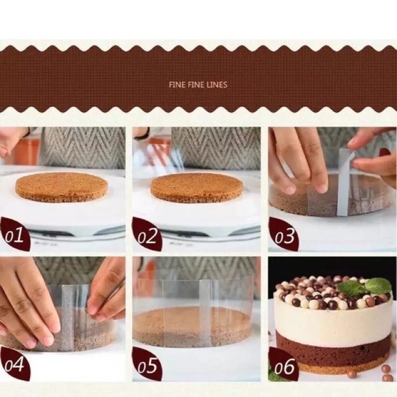 Cuộn mica cứng bọc bánh mousse 10m